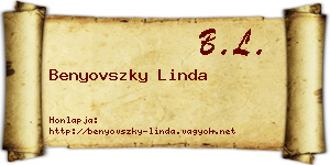 Benyovszky Linda névjegykártya